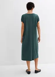 Jerseykleid mit V-Ausschnitt aus Viskose-Mix, bonprix