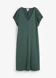 Jerseykleid mit V-Ausschnitt aus Viskose-Mix, bonprix