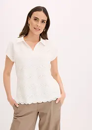 Poloshirt mit Spitze, bonprix
