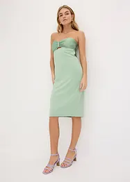 Bandeau-Kleid mit glänzendem Satin, bonprix