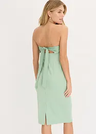 Bandeau-Kleid mit glänzendem Satin, bonprix
