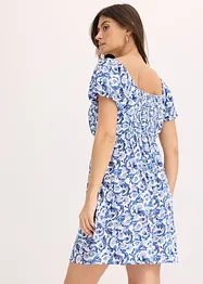 Minikleid mit Raffungen aus strukturierter Viskose, bonprix