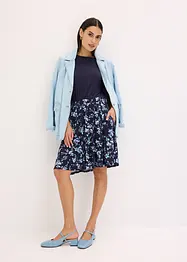 Jerseykleid mit bedrucktem Rock, bonprix