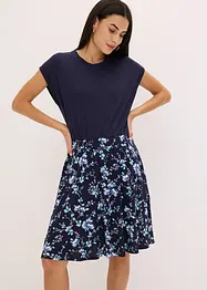 Jerseykleid mit bedrucktem Rock, bonprix