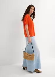 T-Shirt mit Spitzendetail, bonprix