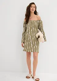 Carmen-Kleid aus fließender Viskose, bonprix