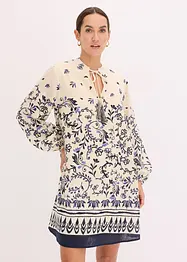 Kurzes Boho-Kleid im Leinen-Look, bonprix