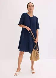 Kleid aus Musselin mit Lochstickerei, bonprix
