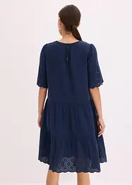 Kleid aus Musselin mit Lochstickerei, bonprix