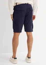 Regular Fit Cargo-Bermuda mit Gürtel aus Leinen-Mix, bonprix