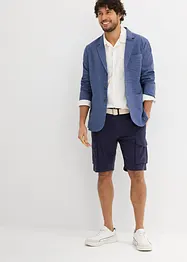 Regular Fit Cargo-Bermuda mit Gürtel aus Leinen-Mix, bonprix