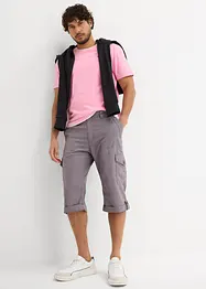 Regular Fit Cargo-Long-Bermuda mit Leinen, bonprix
