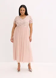 Maxikleid mit Paillettenstickerei, bonprix