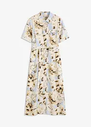 Hemdblusenkleid aus Viskose mit Bindeband (2.-tlg.), bonprix