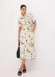 Hemdblusenkleid aus Viskose mit Bindeband (2.-tlg.), bonprix