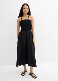 Maxikleid mit Smokeinsatz, bonprix