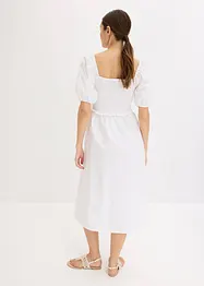 Midikleid mit Puffärmeln und Smoke-Detail, bonprix