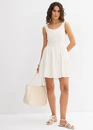 Minikleid aus luftigem Leinen-Mix, bonprix
