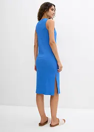 Rippkleid mit seitlichen Schlitzen aus fließendem Viskose-Mix, bonprix
