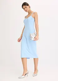 Midikleid mit feinem Satin, bonprix