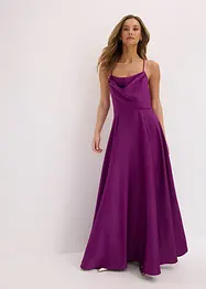 Trägerkleid aus strukturiertem Satin, bonprix