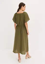Midikleid in Leinen-Optik, bonprix