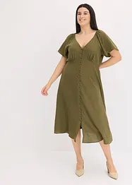 Midikleid in Leinen-Optik, bonprix