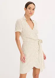 Wickelkleid in Leinen-Optik, bonprix