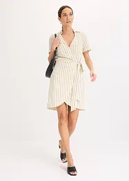 Wickelkleid in Leinen-Optik, bonprix