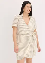 Wickelkleid in Leinen-Optik, bonprix