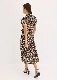 bedrucktes Midikleid in Leinen-Optik, bonprix