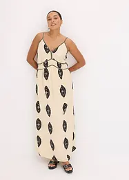 bedrucktes Leinen-Maxikleid, bonprix