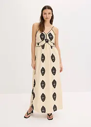 bedrucktes Leinen-Maxikleid, bonprix