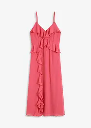 Chiffon-Midikleid mit Volants, bonprix