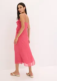 Chiffon-Midikleid mit Volants, bonprix