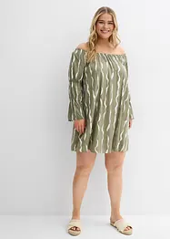 Carmen-Kleid aus fließender Viskose, bonprix