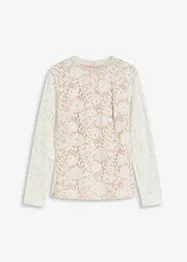Langarmshirt aus Spitze, bonprix
