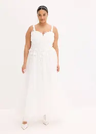 Brautkleid aus zartem Tüll mit Spitze, bonprix