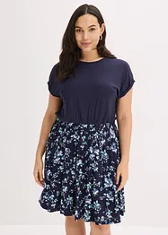 Jerseykleid mit bedrucktem Rock, bonprix