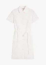 Hemdblusenkleid mit Lochstickerei, bonprix