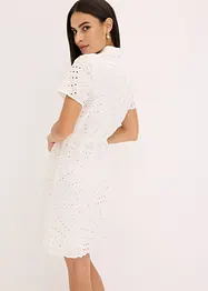 Hemdblusenkleid mit Lochstickerei, bonprix