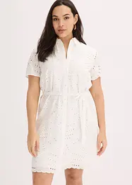Hemdblusenkleid mit Lochstickerei, bonprix
