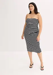 geripptes Bandeau-Kleid, bonprix