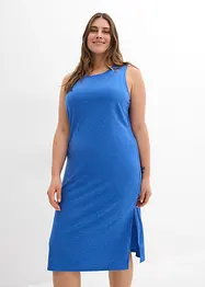 Rippkleid mit seitlichen Schlitzen aus fließendem Viskose-Mix, bonprix