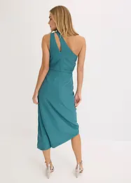 Satin-Kleid mit Drapierung, bonprix