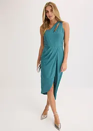 Satin-Kleid mit Drapierung, bonprix