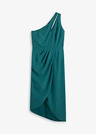 Satin-Kleid mit Drapierung, bonprix