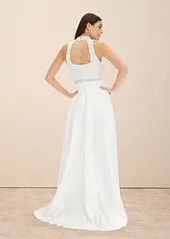 Brautkleid aus glänzendem Satin mit Spitze, bonprix
