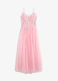 Maxikleid aus zartem Tüll mit Spitze, bonprix