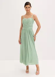 Maxikleid aus Mesh mit Tragevarianten, bonprix